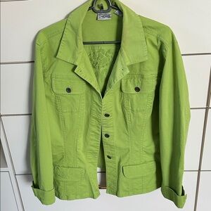 Chico's Light Green Cotton Blend Top size 3 xl 14/16